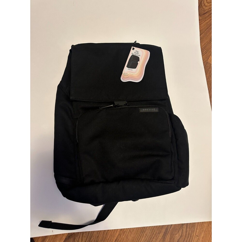 NWT Brevite The Daily Backpack In Black Slim